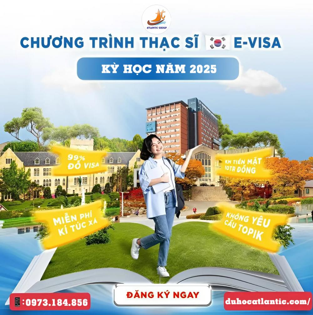Các trường Đại học Hàn Quốc tuyển sinh thạc sỹ diện E-Visa D2-3 năm 2025